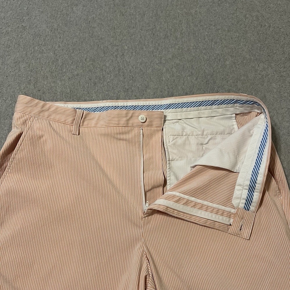 Footjoy Shorts Men's 40 Orange Seersucker Performance Stretch Movement Golf READ - Picture 5 of 16